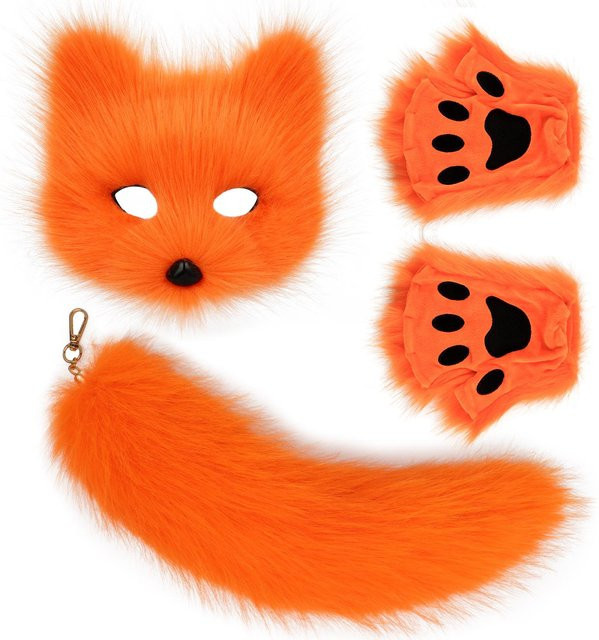 YIRAN Kostümzubehör Set, Plüsch / Textil, Metall, Bunt / Mehrfarbig, Orange - Bild 1