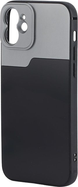 Koogeelife Handy Kratzschutzhülle für iPhone 12 mit 17mm Zusatzobjektiv in Grau - Bild 1