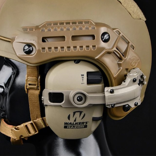 WADSN ARC Halterung für taktische Headsets in Beige, kompatibel mit FAST und Wendy Helmen, Airsoft Zubehör für Earmor Kopfhörer - Bild 1