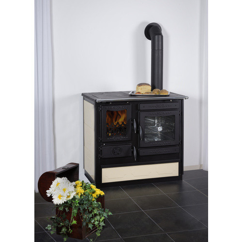 GLOBEFIRE Holzherd Alhena in Beige aus Stahl mit 6,6 kW Leistung, B/T/H: 86,0 x 90,0 x 60,0 cm - Bild 3