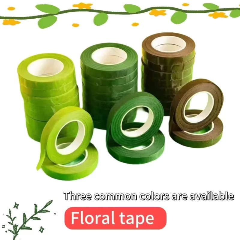 Selbstklebendes grünes Blumenband aus Papier für DIY Blumen-Dekorationen bei Hochzeiten und Partys - Bild 4