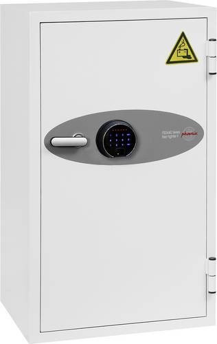 Phoenix BS0444F-FVW Battery Fighter Batterie-Aufbewahrungstresor feuergeschützt in Weiß mit Fingerprint-Sicherung, 4 Steckdosen und ausziehbarer Schublade - Bild 1