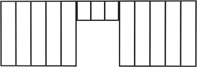 Vente-unique Glaswand Bayview in Schwarz aus Aluminium und Glas mit einer Breite von 150 cm - Bild 1
