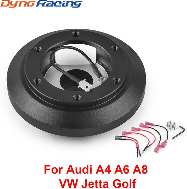 Dynoracing Racing Short Lenkrad Nabenadapter kompatibel für Audi A4 A6 A8 und VW Jetta Golf in Schwarz 180h - Bild 1