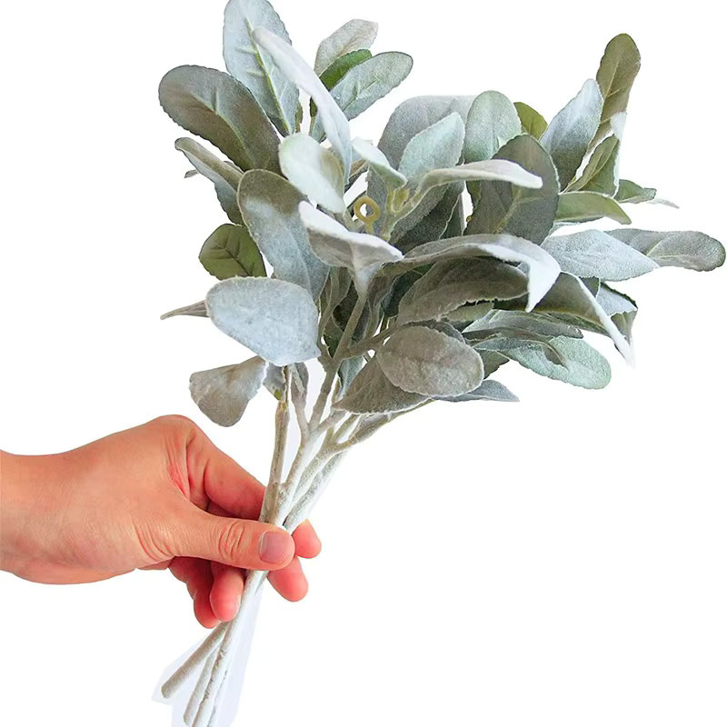 TTCY Lagurus Kunstpflanzen aus Samt in Grün für DIY Garten Dekoration, Hochzeit und Weihnachten - Bild 2