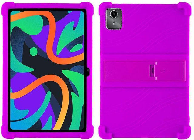 Stoßfeste Silikon-Schutzhülle mit Ständerfunktion für dein Tab M11 Tablet in Violett - Bild 1