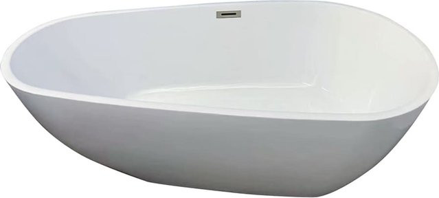 Sanotechnik Chicago Acryl Badewanne, freistehend, oval, weiß - Bild 1