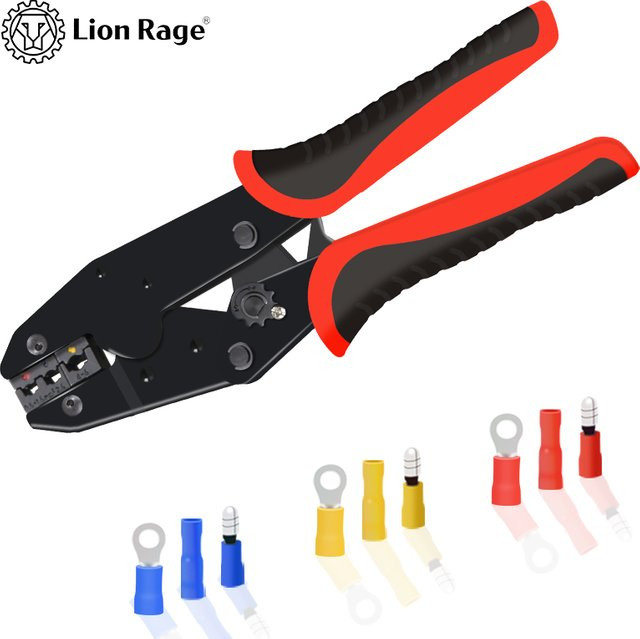 Lion Rage Crimpzange HS-30J Set mit 700 Anschlüssen für Isolierklemmen RV/SV/MDD/FDD/BV - Bild 1