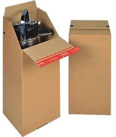 ColomPac Eurobox S Faltkarton aus Wellpappe mit Selbstklebeverschluss und Aufreißfaden, braun, B/T/H: 20 x 20 x 40 cm, 20 Stück - Bild 1