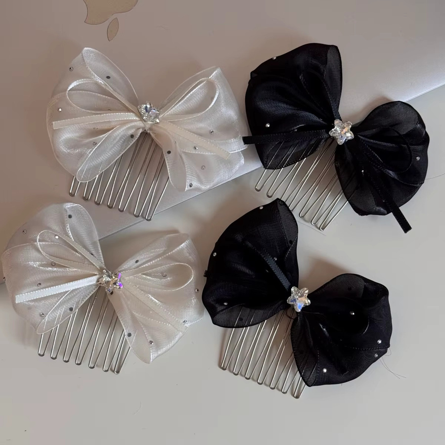 STERN Haarspange mit Schleife und Strass, Damen - Bild 3