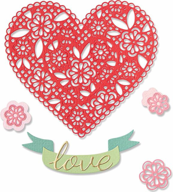 Sizzix Thinlits Die Set Doily Heart von Jennifer Ogborn - Bild 1