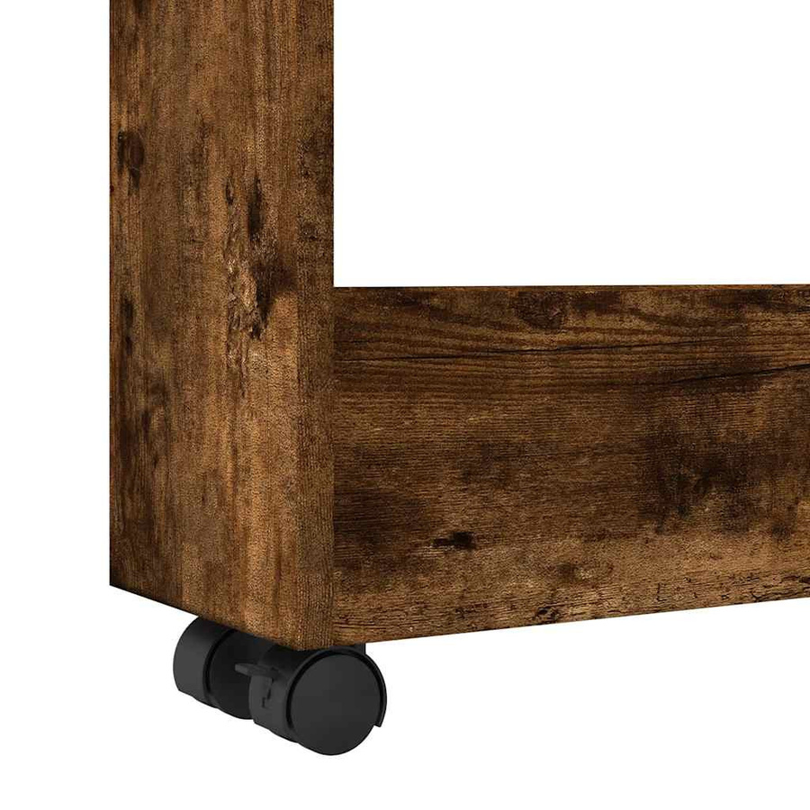 vidaXL Aufbewahrungswagen schmal mit 3 Etagen aus Holzwerkstoff in Geräucherte Eiche, B/T/H: 18 x 15 x 70 cm - Bild 5