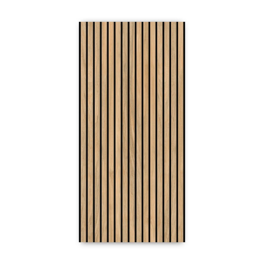 Walllux Duschrückwand Eiche Streifen in Holzoptik aus Alu-Verbund, Farbe Braun, B/H: 100 x 210 cm, Stärke: 3 mm - Bild 2