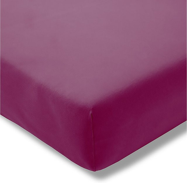 Estella Spannbetttuch aus Jersey-Stretch aus Baumwolle, Lila, atmungsaktiv - Bild 1