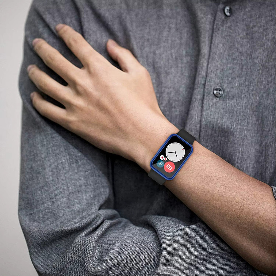 Plattierte Abdeckung für Huawei Watch Fit, Kunststoff, Schwarz, Unisex - Bild 6