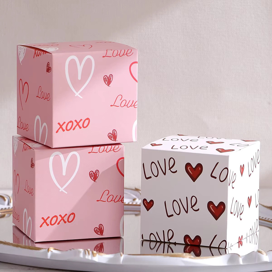 10er-Pack elegante Mini-Geschenkboxen aus Papier in Rot für Süßigkeiten, Pralinen und kleine Geschenke - Bild 2