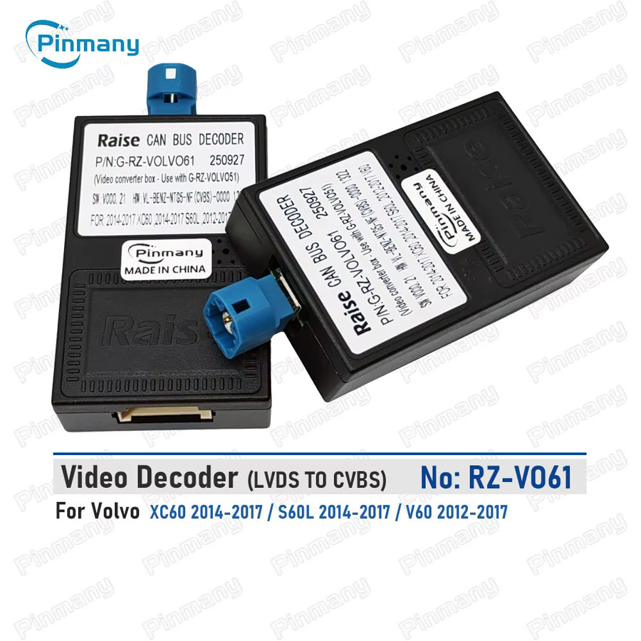Raise RZ-VO51 RZ-VO52 CAN-Bus-Decoder Protokollbox Schwarz für Android-Headunit als LVDS-zu-CVBS-Adapter für Volvo XC60 S60 V60 S80 XC90 - Bild 3