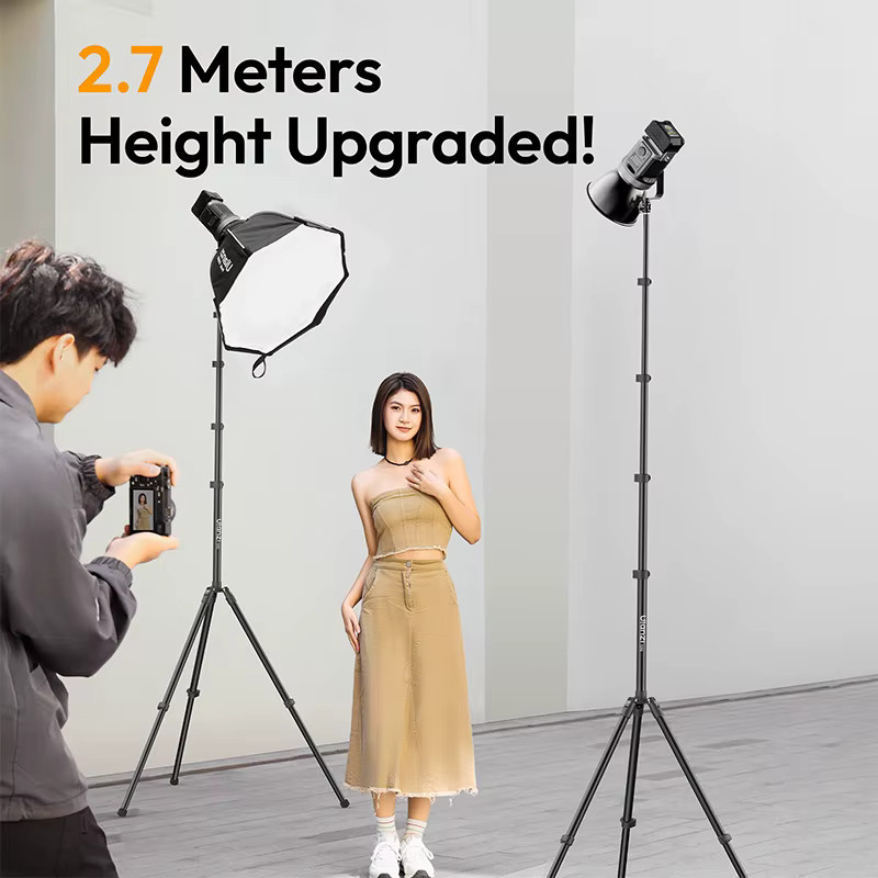 Ulanzi T270 Faltbares Lichtstativ für Kamera und COB LED Softbox in Schwarz mit Universalhalterung und 6 kg Traglast - Bild 4