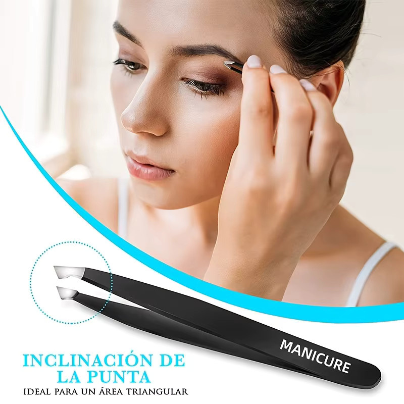 Ouriner Augenbrauen-Pinzetten-Set und Wimpernklammer, Edelstahl, Unisex - Bild 2