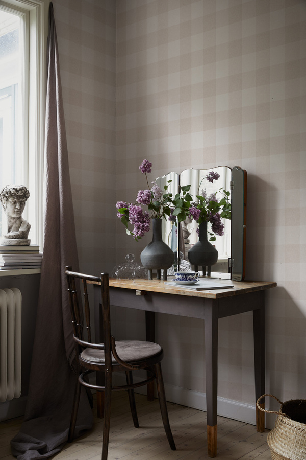 Sandberg Wallpaper Lykke Sandstone in Beige und Pink, Vlies Tapete im skandinavischen Design - Bild 1