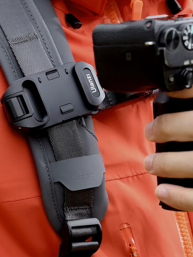 Ulanzi UKA07 Rucksack Kamera Clip Halterung Kit mit Quick Release Platte für Arca Swiss F38, Schwarz - Bild 7