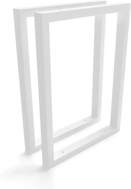HEVVA Waschtischhalterung REUSS 2er Set Weiß matt aus Metall, Tiefe: 30 cm - Bild 1