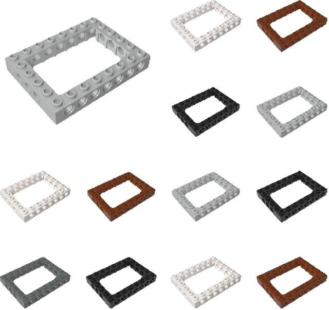 alibricks 32532 Ziegel 6 x 8 Open Center Bricks, Nachfüllpack, 10-teiliges Set - Bild 1