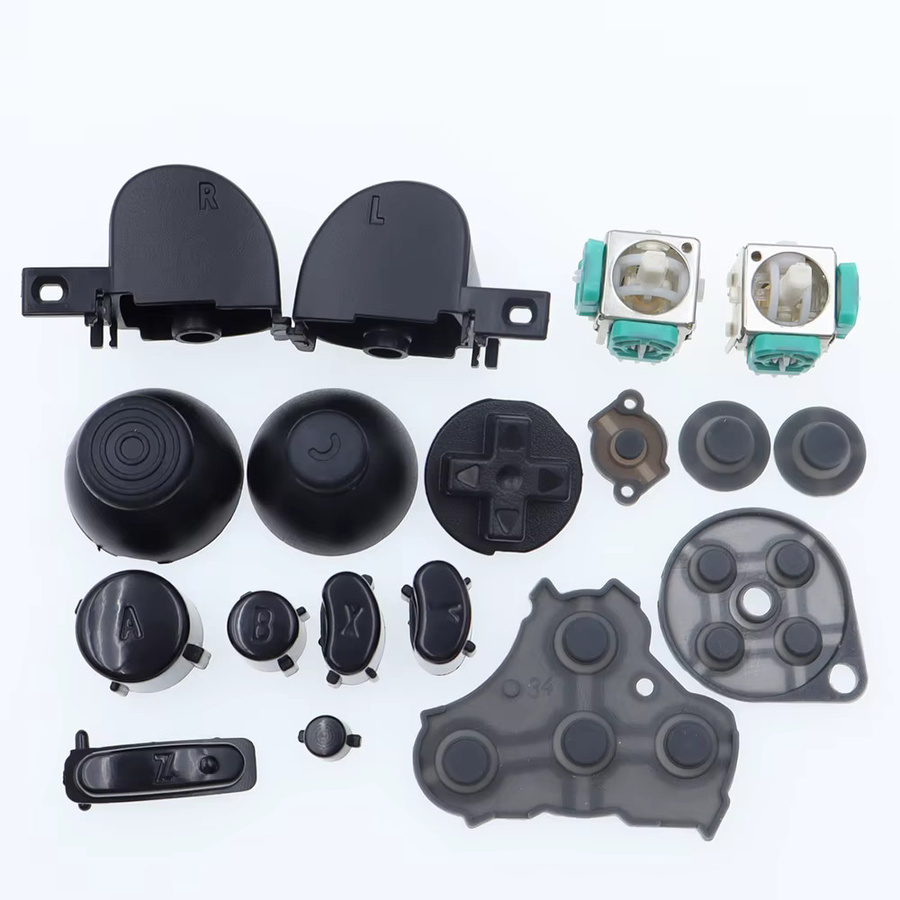TingDong Mod-Kit für NGC Gamepad mit komplettem Tastenset, Silikon-Leitpad und 3D-Daumen-Joystick - Bild 3