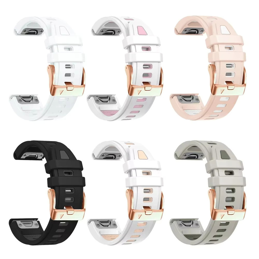 Quickfit Uhrenarmband Silikon, Weiß, Damen, 20mm - Bild 2