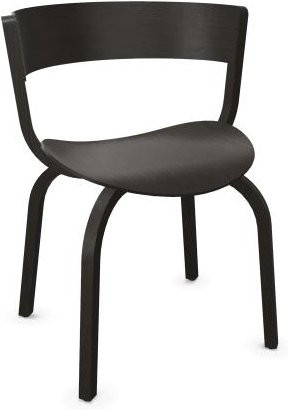 Thonet 404 F Stuhl aus Holz in Schwarz Matt - Bild 1