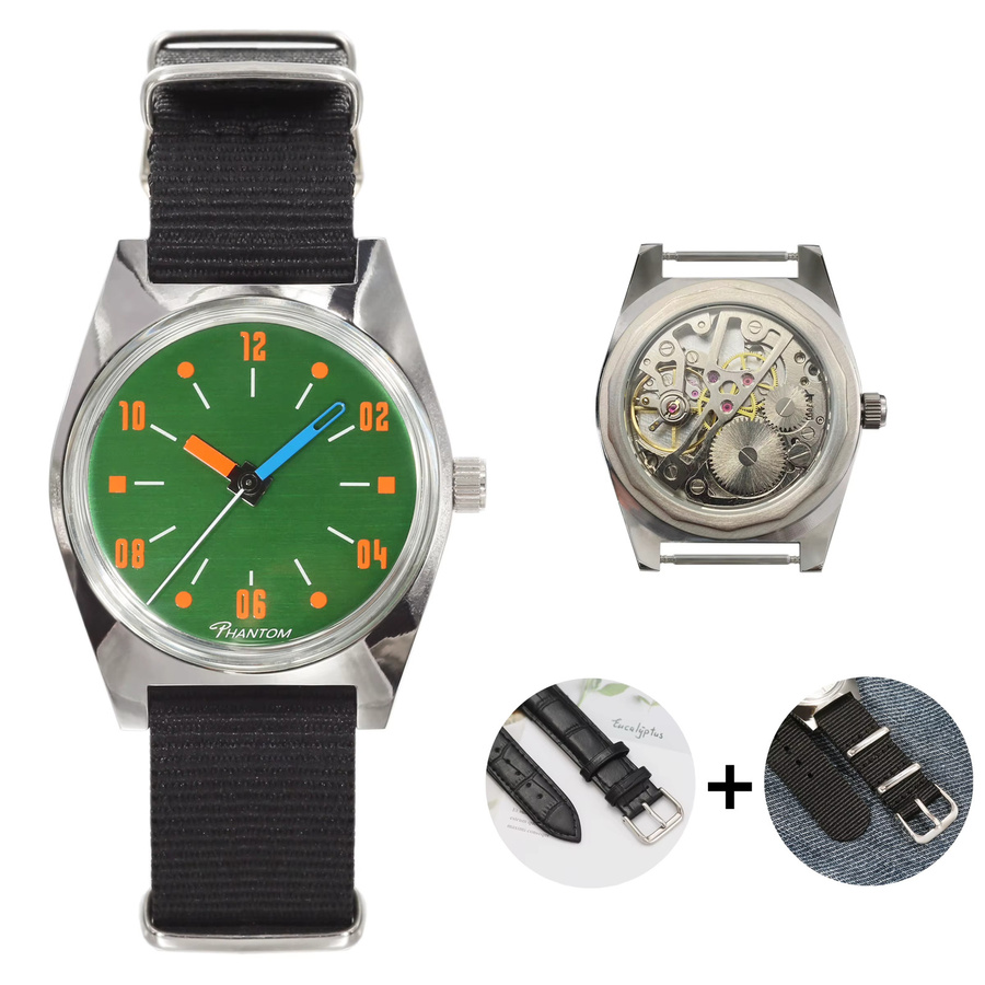 PHANTOM Armbanduhr, Handaufzug, Edelstahl, 36 mm, Herren - Bild 7