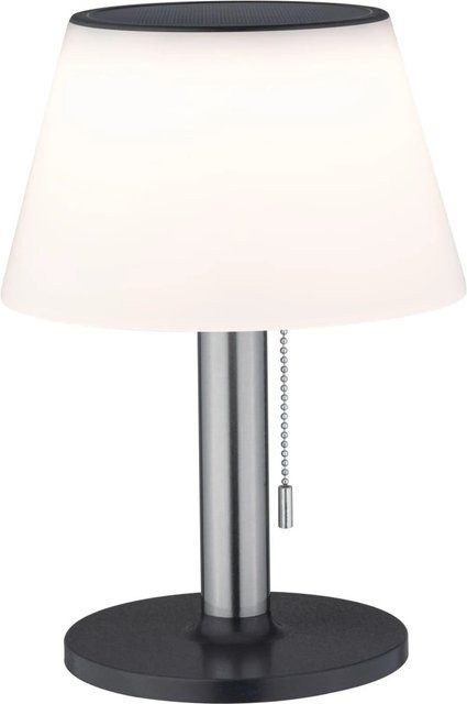 Paulmann Solar-LED-Tischleuchte Lillesol in Weiß und Silber, dimmbar, Ø 20 cm x 28 cm - Bild 1