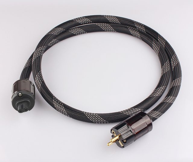 YYAUDIO Hi-Fi-Audio-Netzkabel Schuko-Netzkabel mit IEC C7 Anschluss in Schwarz - Bild 1