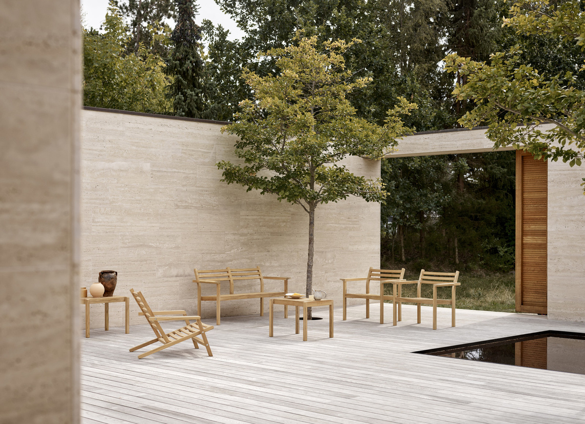 Carl Hansen & Søn Ah601 Outdoor Lounge Chair aus Teakholz in Braun - Bild 2