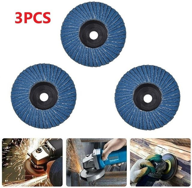 Vibratite Flap Discs Schleifscheiben 3er-Set, Blau, Durchmesser: 75 mm, Bohrung: 10 mm - Bild 1