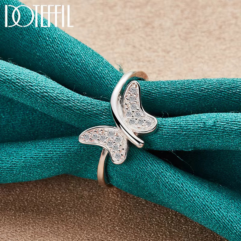 DOTEFFIL Ring Schmetterling, Silber, Zirkonia, Damen - Bild 2