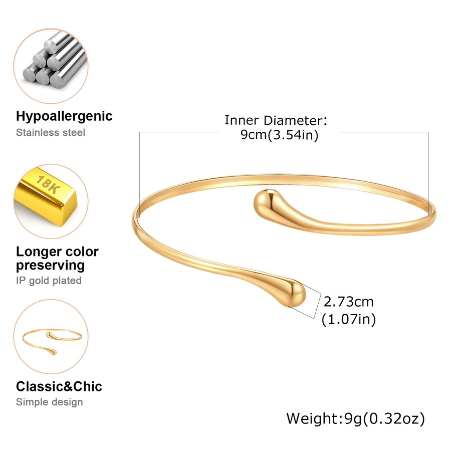 Meaeguet Armreif, Gold, Damen, minimalistisch - Bild 2