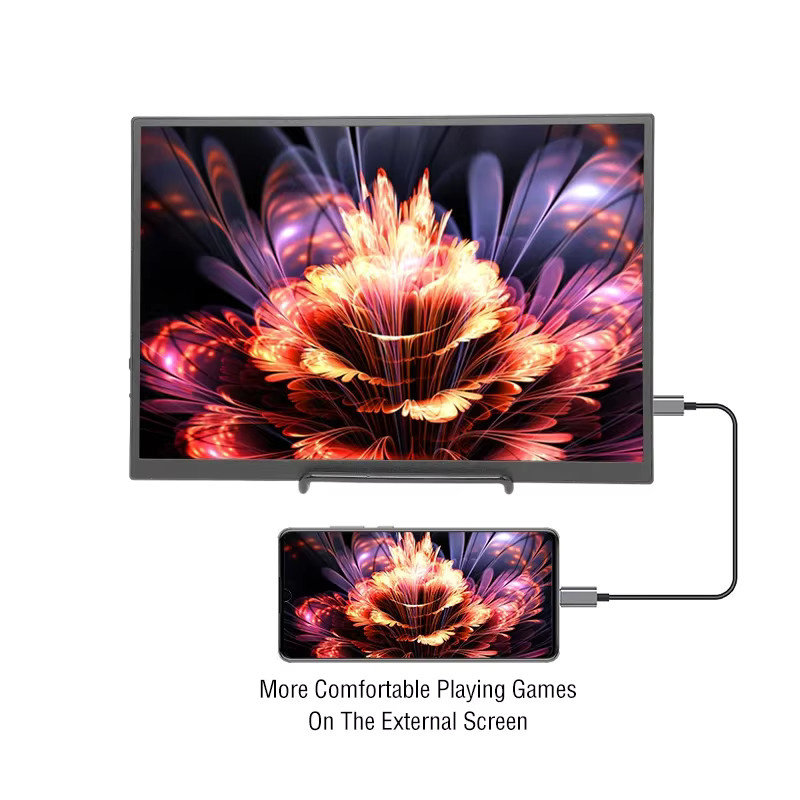 Anmite Tragbarer 10,5-Zoll Monitor mit 1280P HDR und Blaulichtfilter in Schwarz für Xbox, PlayStation, Switch, Handy, PC und Laptop - Bild 3
