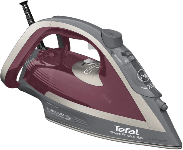 Tefal Smart Protect Plus Dampfbügeleisen FV6870 in Grau, Dunkelrot und Multicolour - Bild 1