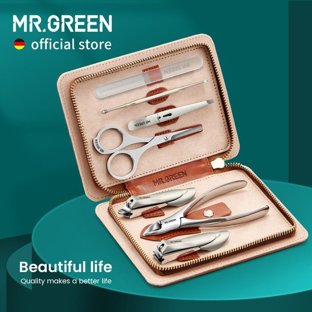 MR.GREEN Maniküre-Set, 7-in-1, Edelstahl, Unisex - Bild 1
