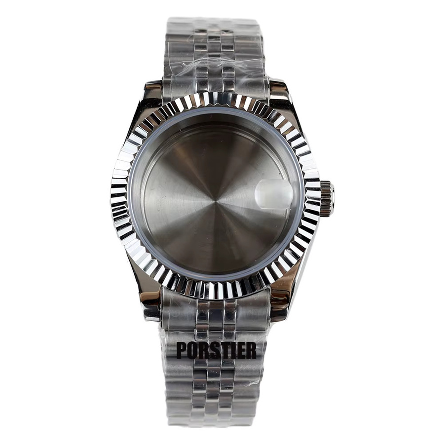 Seiko Uhrengehäuse Edelstahl, Saphirglas, 36mm/39mm, Silber, Unisex - Bild 2
