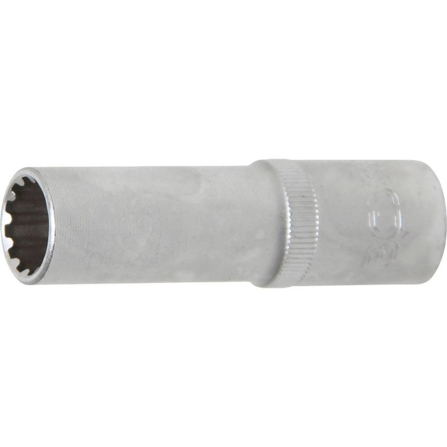 BGS Steckschlüssel-Einsatz Gear Lock tief 10254, Antrieb 1/2 Zoll, SW 14 mm, Silber - Bild 2