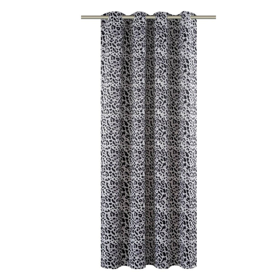 POCOline Verdunklungsvorhang Leo Grau mit Grafik-Tier-Motiv, Breite: 135 cm, Höhe: 245 cm - Bild 2