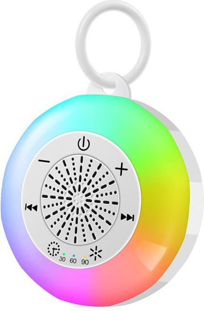 Binchi Health Electronics Baby White Noise Maschine mit Nachtlicht und 22 beruhigenden Geräuschen, USB wiederaufladbar, Farbe: Weiß - Bild 1