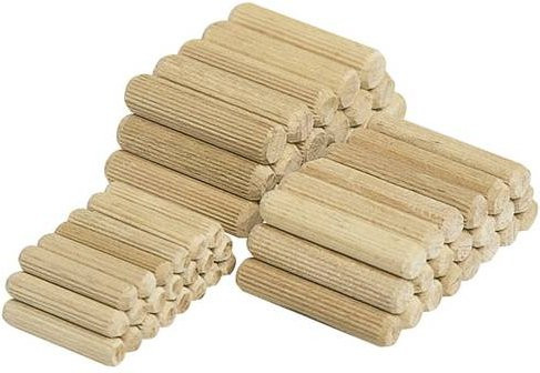 Wolfcraft Holzdübel aus Buche, 150 Stück, Durchmesser: 8 mm, Länge: 40 mm - Bild 1