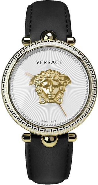 Versace Damenuhr Palazzo Empire, Quarz, Edelstahl, 39 mm, Leder, Weiß - Bild 1