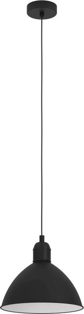 Eglo Pendelleuchte Priddy im Industrial-Stil, Schwarz-Weiß, Durchmesser: 30,5 cm, Höhe: 110 cm - Bild 1