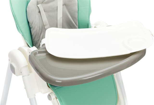 FILLIKID Hochstuhl Oskar in Mint mit Rollen und extra weicher Sitzauflage aus PU-Leder - Bild 1