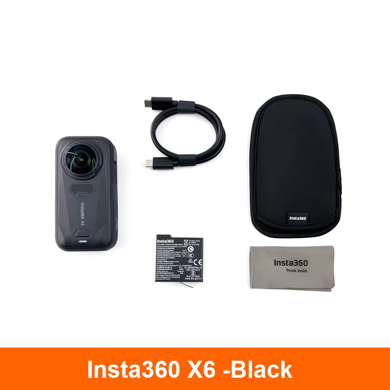 Insta360 X6 360 Grad Action-Kamera in Schwarz mit 8K Auflösung und KI-Bearbeitungsfunktion - Bild 4