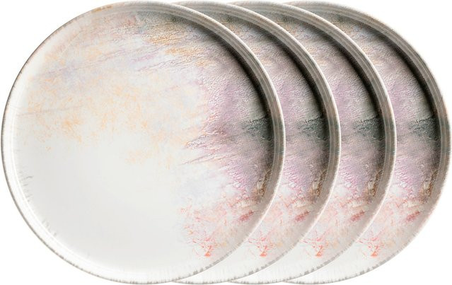 Mäser Platzteller-Set Aquarellia aus Steinzeug in Weiß und Lila - Bild 1
